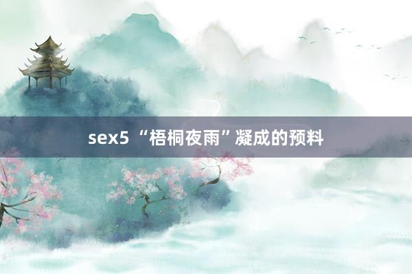 sex5 “梧桐夜雨”凝成的预料