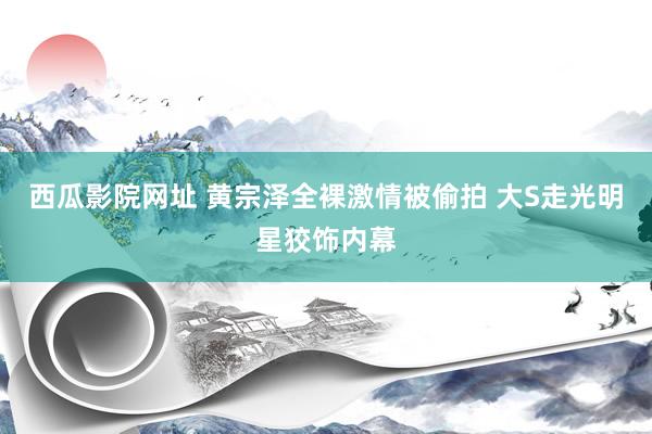 西瓜影院网址 黄宗泽全裸激情被偷拍 大S走光明星狡饰内幕