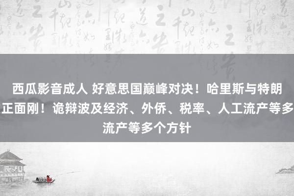 西瓜影音成人 好意思国巅峰对决！哈里斯与特朗普初次正面刚！诡辩波及经济、外侨、税率、人工流产等多个方针