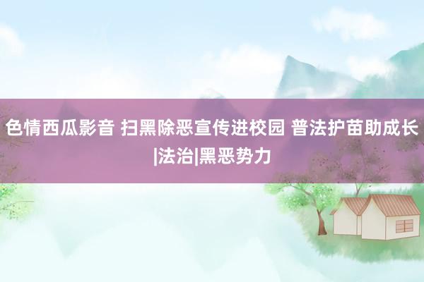 色情西瓜影音 扫黑除恶宣传进校园 普法护苗助成长|法治|黑恶势力