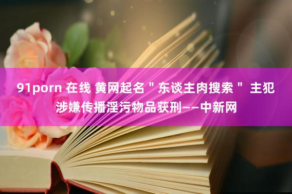 91porn 在线 黄网起名＂东谈主肉搜索＂ 主犯涉嫌传播淫污物品获刑——中新网